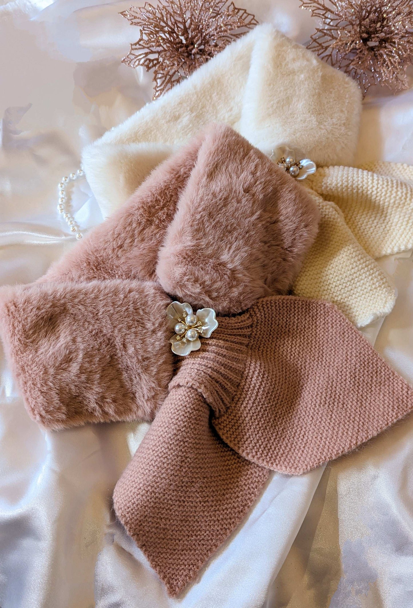 Elegant Faux-Fur Collar Scarf