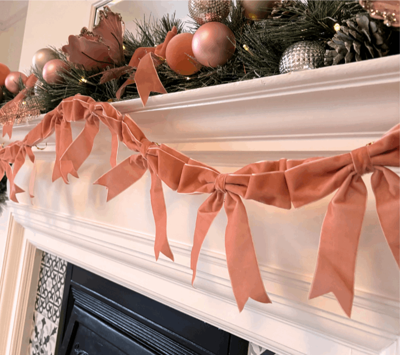 Christmas Velvet Bow Garland