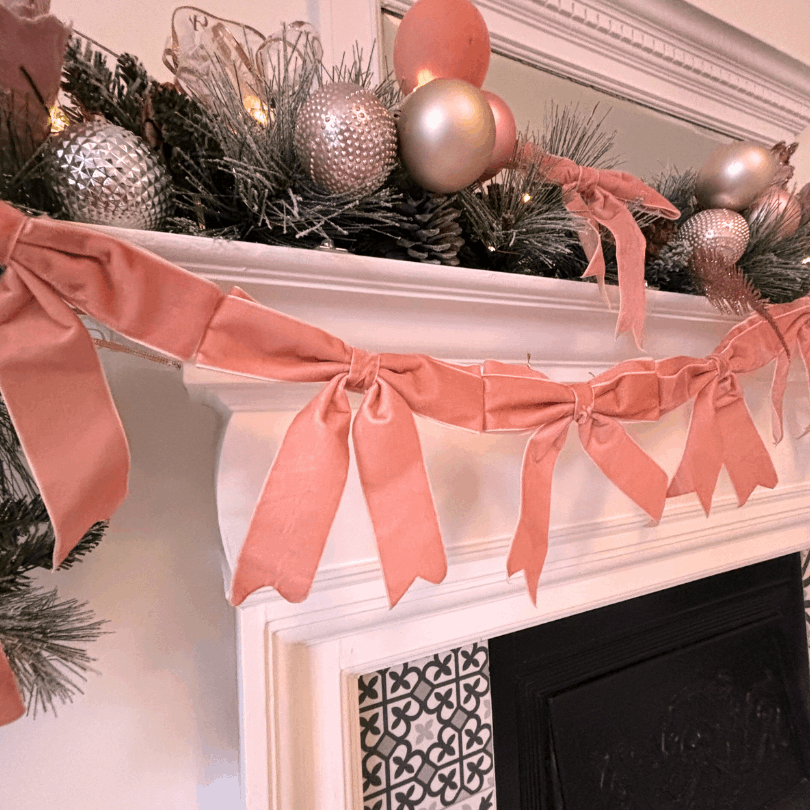 Christmas Velvet Bow Garland