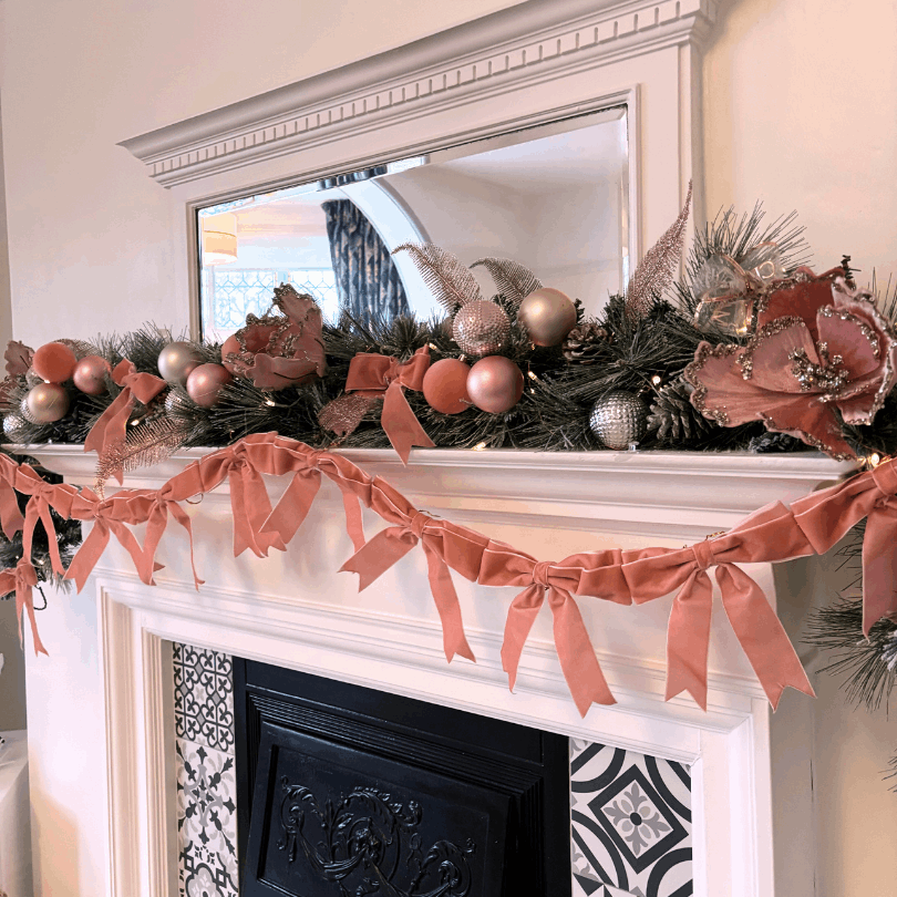 Christmas Velvet Bow Garland