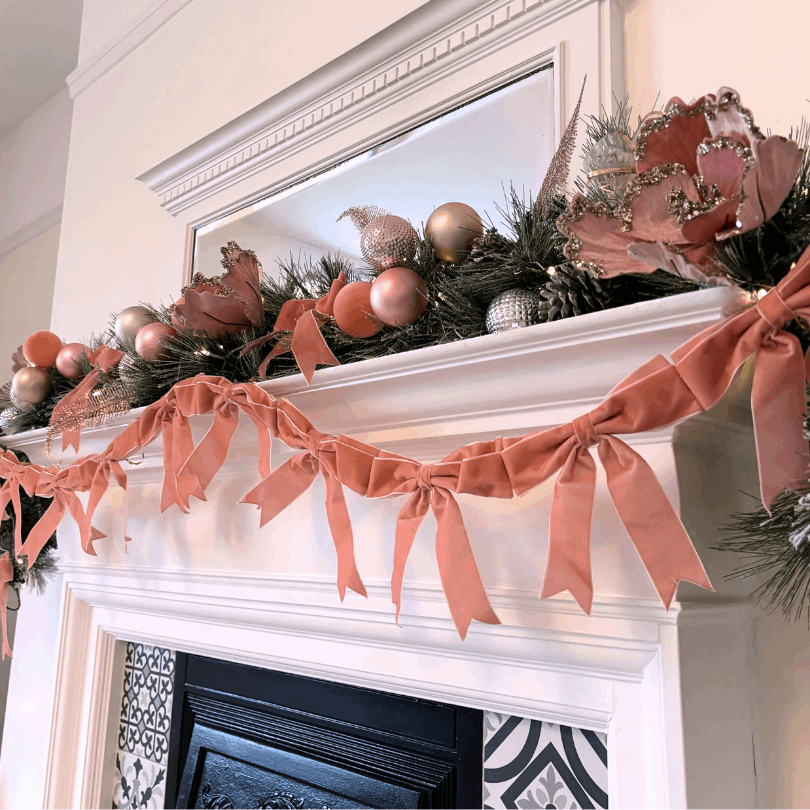 Christmas Velvet Bow Garland