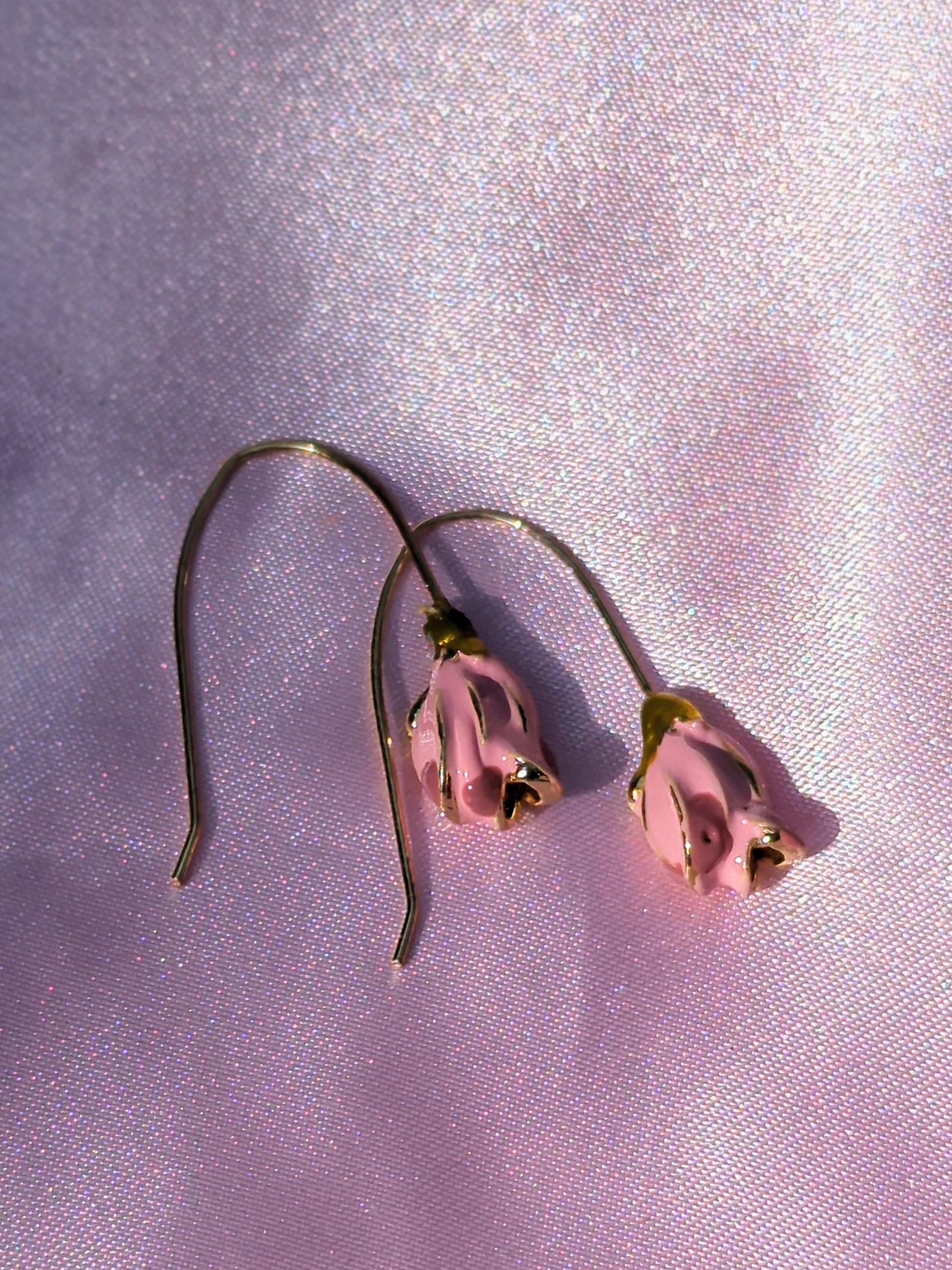 Tulip Enamel Earrings