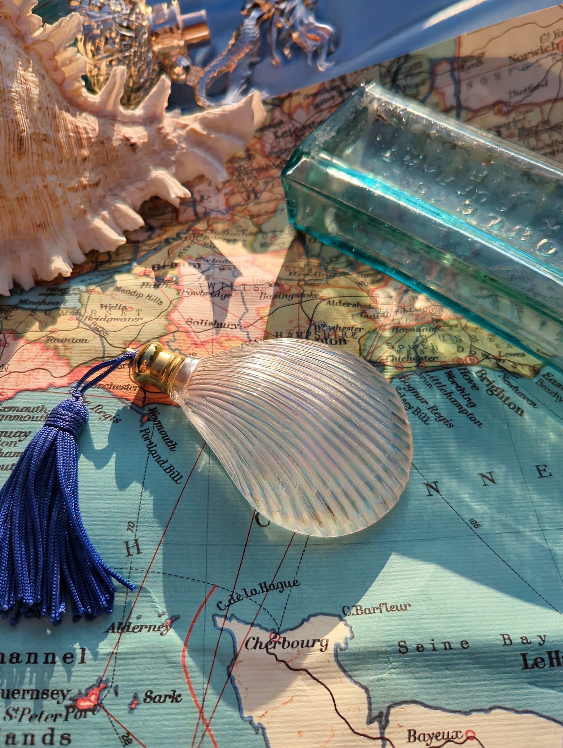 Vintage Shell Perfume Bottle