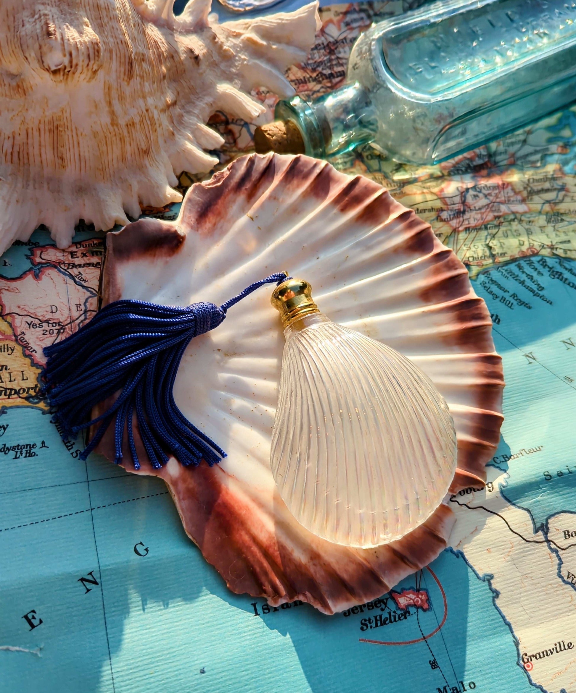 Vintage Shell Perfume Bottle