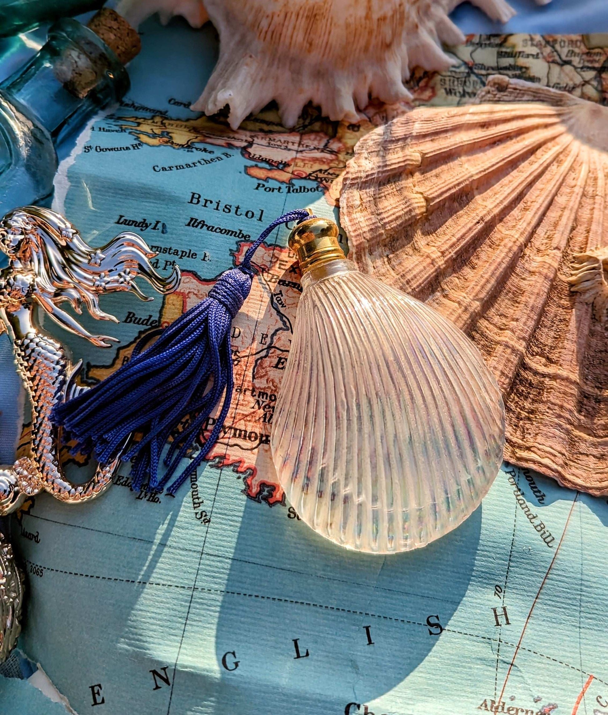Vintage Shell Perfume Bottle