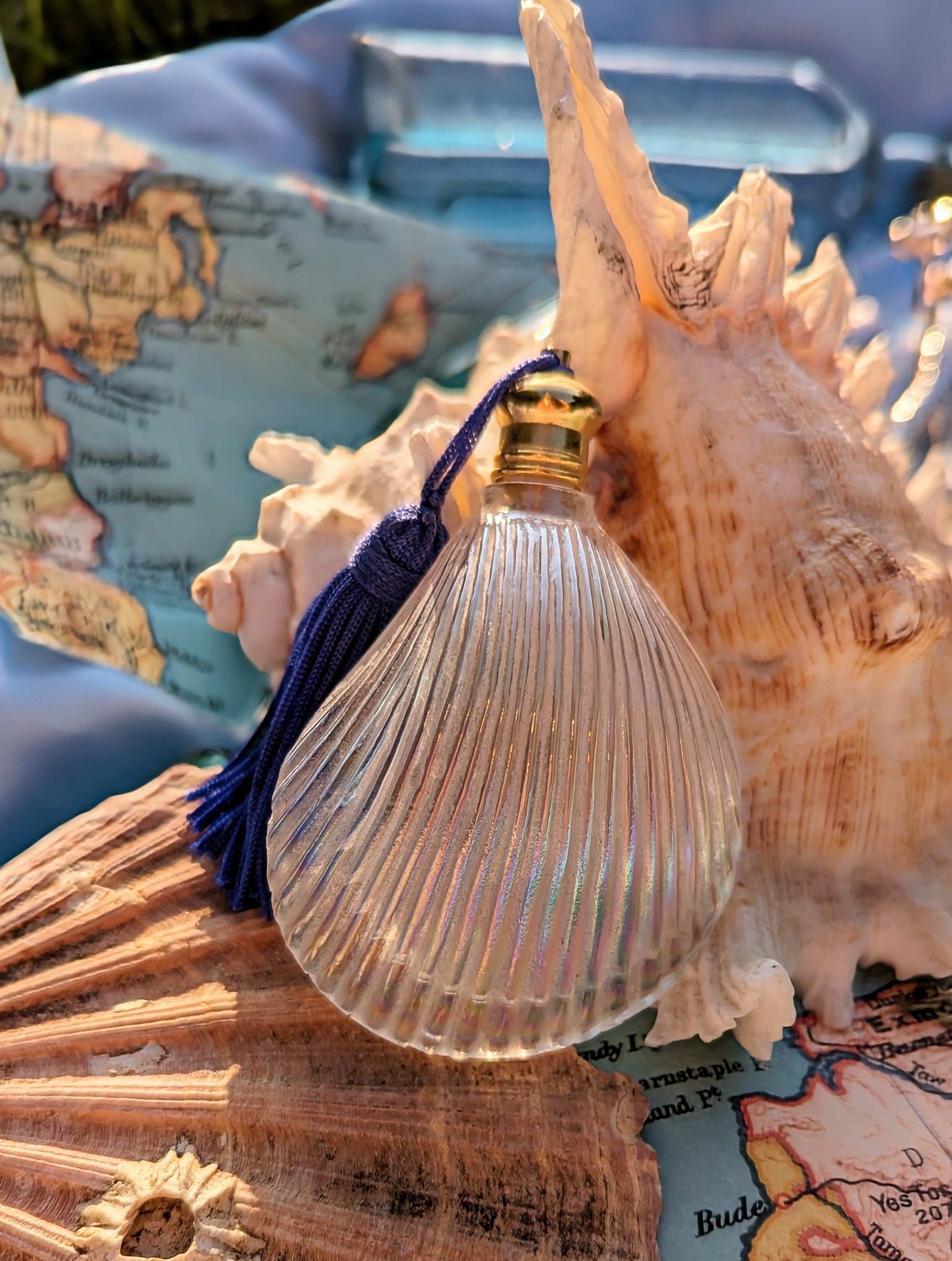 Vintage Shell Perfume Bottle