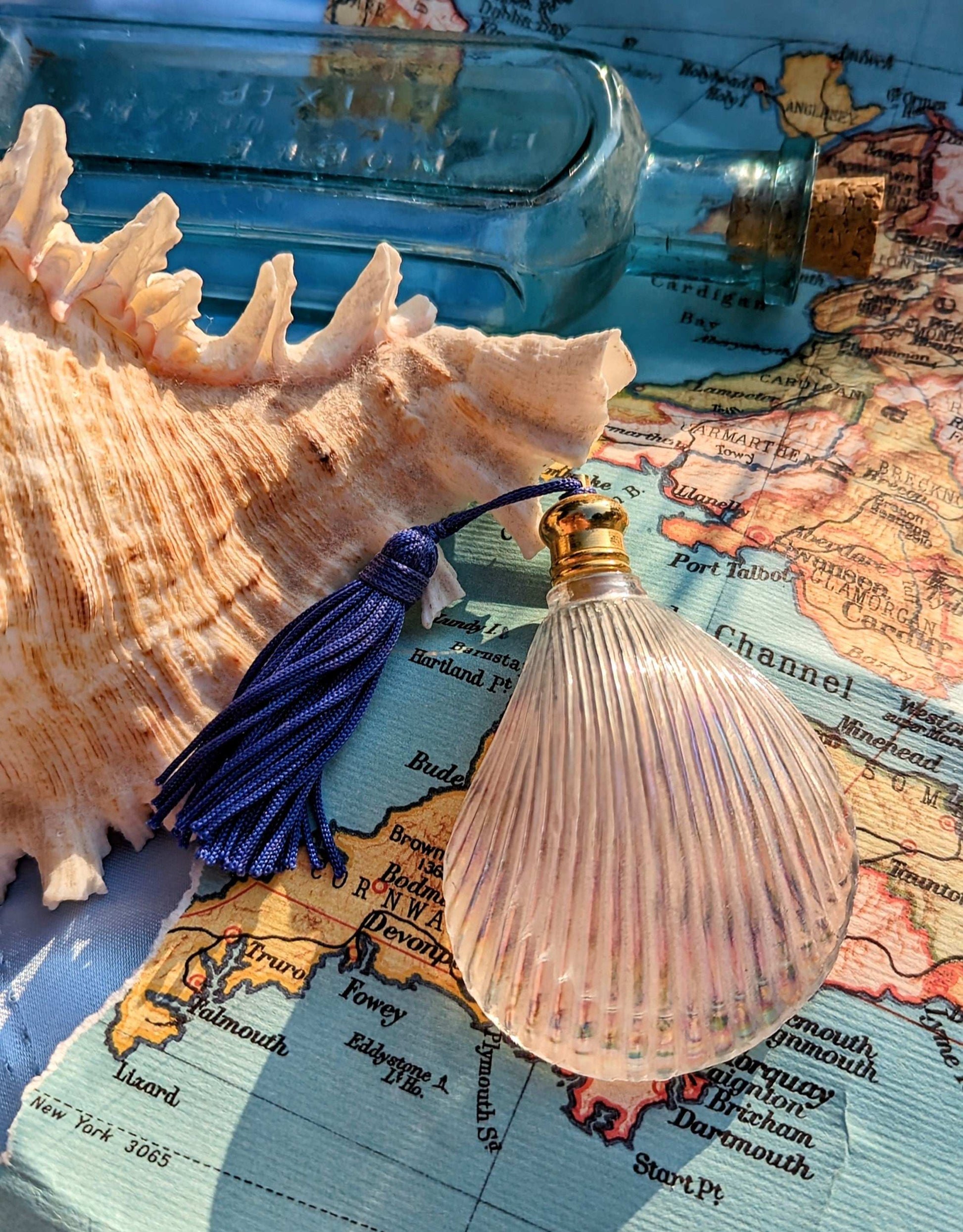 Vintage Shell Perfume Bottle