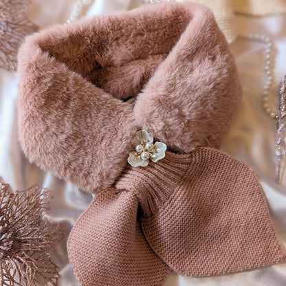 Elegant Faux-Fur Collar Scarf