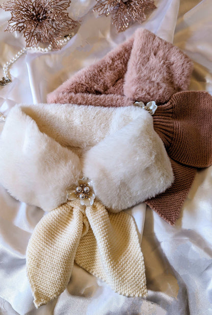 Elegant Faux-Fur Collar Scarf