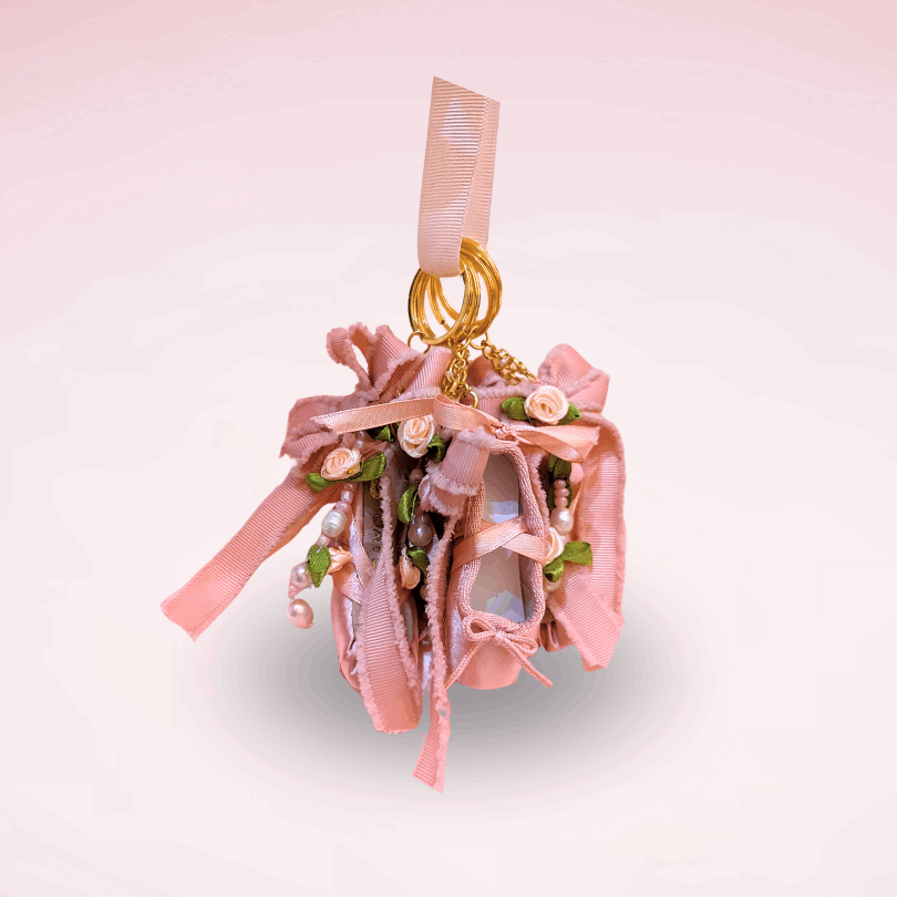 Ballet Slipper Keychain Charm