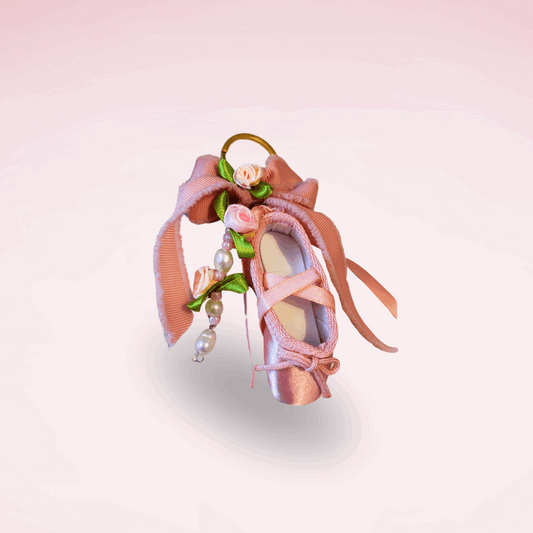 Ballet Slipper Keychain Charm