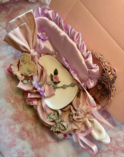 Vintage Christmas Gift Box- Lavender & Lilac