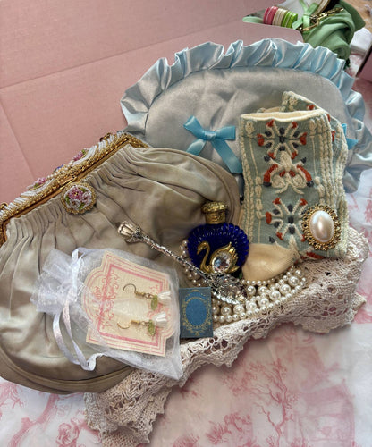 Vintage Christmas Gift Box- Blue Bundle