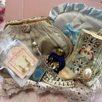 Vintage Christmas Gift Box- Blue Bundle