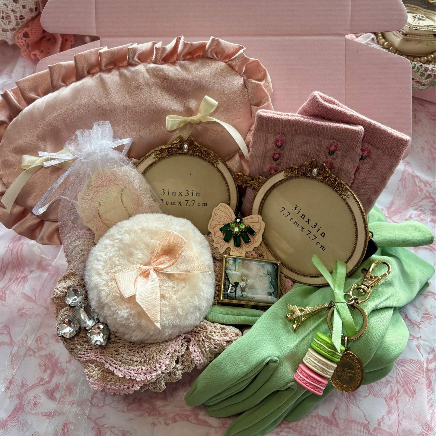 Vintage Christmas Gift Box- Parisian Green