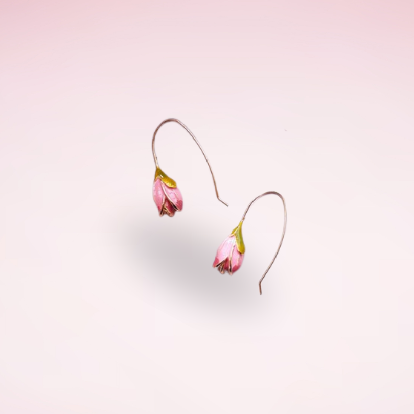 Tulip Enamel Earrings