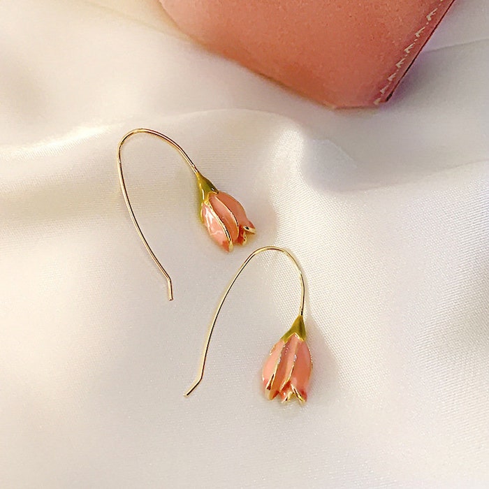 Tulip Enamel Earrings
