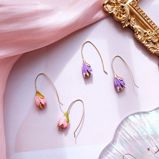 Tulip Enamel Earrings