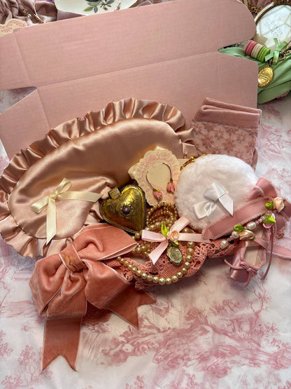 Vintage Christmas Gift Box- Rose Pink