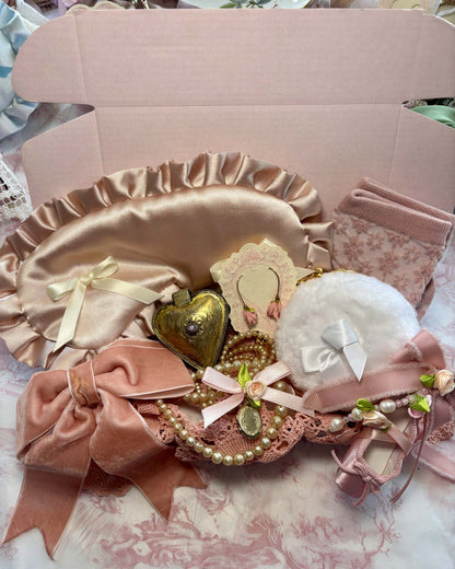 Vintage Christmas Gift Box- Rose Pink