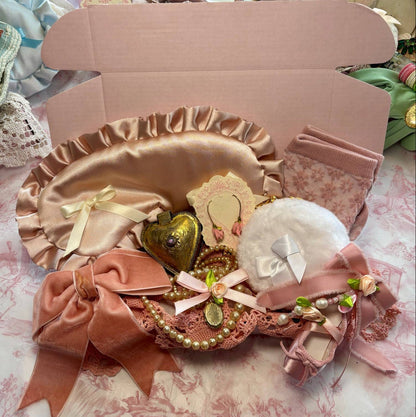 Vintage Christmas Gift Box- Rose Pink