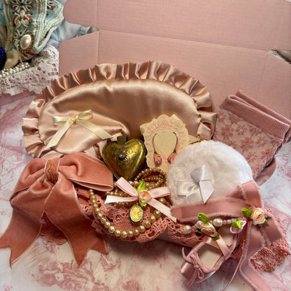 Vintage Christmas Gift Box- Rose Pink