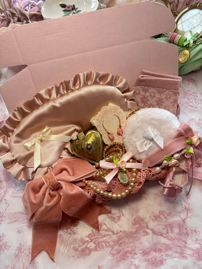 Vintage Christmas Gift Box- Rose Pink