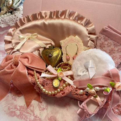 Vintage Christmas Gift Box- Rose Pink